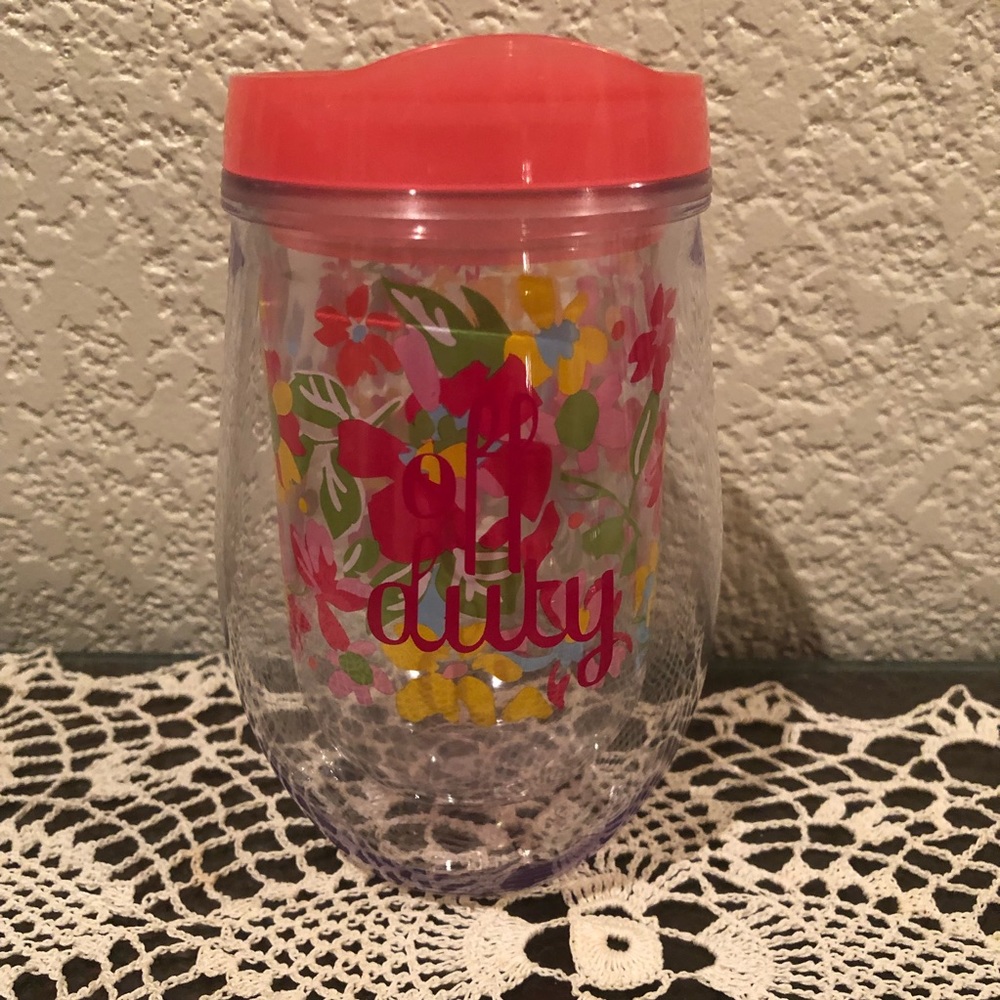 NEW Vera Bradley Double Insulated Acrylic Wine Tumbler w/Lid